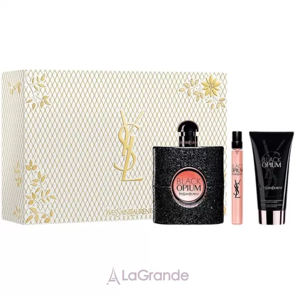 Yves Saint Laurent Black Opium ����� (��������������� ���� 90 �� + ��������������� ���� 10 �� + ������ ��� ���� 50 ��)