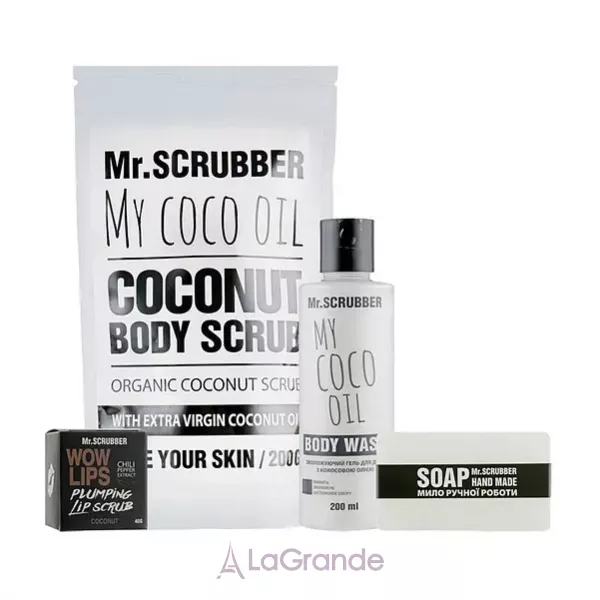 Mr.Scrubber Beauty Box Coconut ���� ����������� (b/scrub/200g + sh/gel/200ml + lip/scrub/40g + soap/100g)