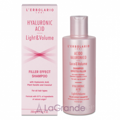 L'Erbolario Hyaluronic Acid Light & Volume Filler Effect Shampoo         