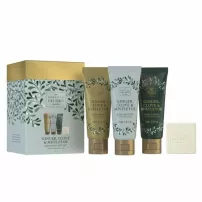 Scottish Fine Soaps Ginger, Clove & Mistletoe Luxurious Gift Set ����� (wash/75ml + but/75ml + cr/75ml + soap/40g)