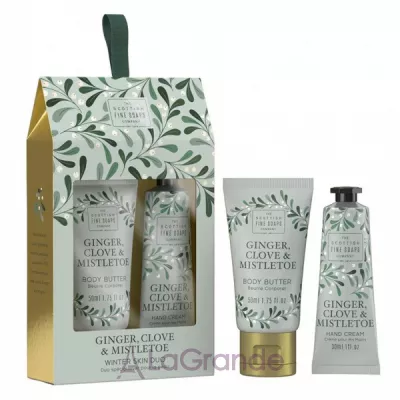 Scottish Fine Soaps Ginger, Clove & Mistletoe Winter Skin Duo  (but/50ml + h/cr/30ml)