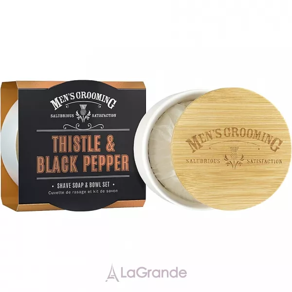 Scottish Fine Soaps Thistle & Black Pepper Shave Soap & Bowl ���� ��� ������ + ������������ ����