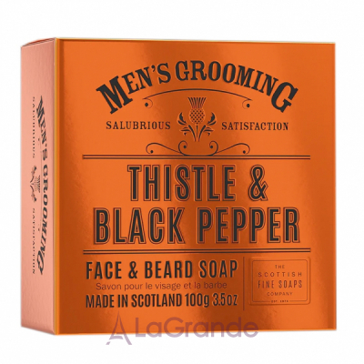 Scottish Fine Soaps Thistle & Black Pepper Face & Beard Soap     