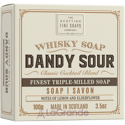 Scottish Fine Soaps Dandy Sour Whisky Soap In a Carton     