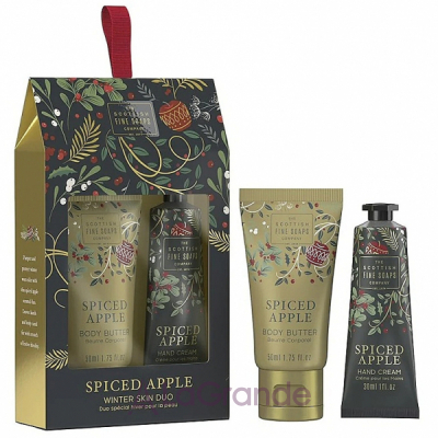 Scottish Fine Soaps Spiced Apple Winter Skin Duo  (b/but/50ml + h/cr/30ml)