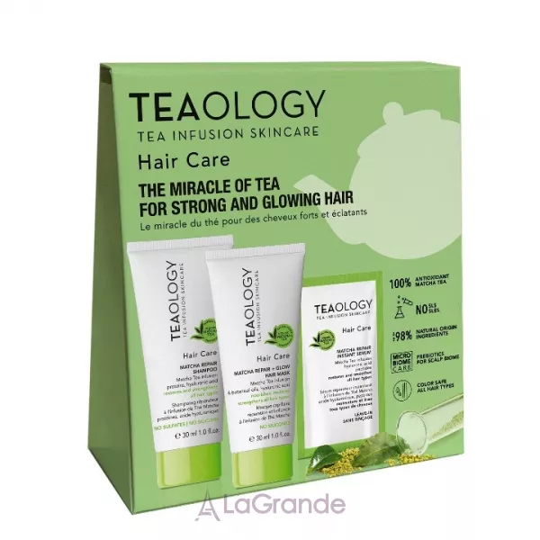 Teaology Matcha Repair Hair Care Kit ���� ��� ������� (�������, 30 �� + �����, 30 �� + ���������, 3 ��)