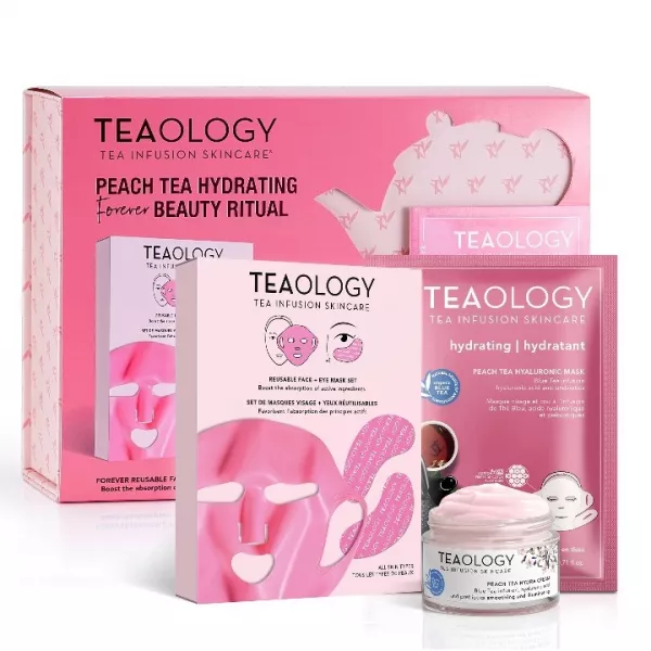 Teaology Peach Tea Hydrating Forever Beauty Ritual ����� ��� ���� (����, 50 �� + �����, 21 �� + ������������ �����, 1 ��)
