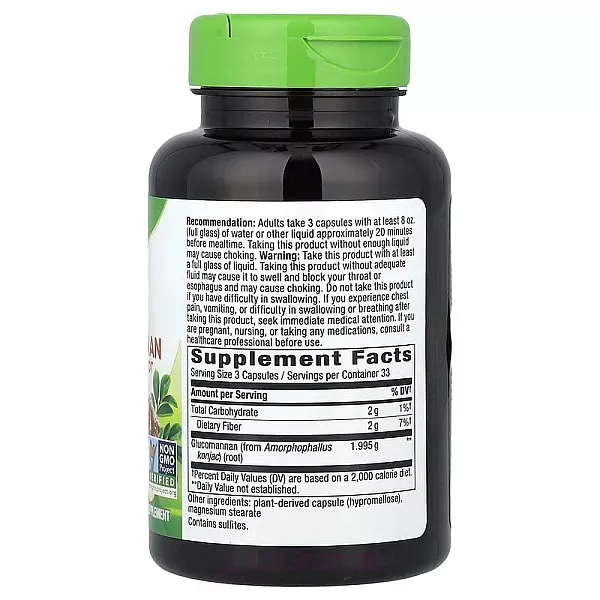 Nature's Way Glucomannan From Konjac Root 1995 mg ĳ������ ������� ��� �������� ������ ��������� 