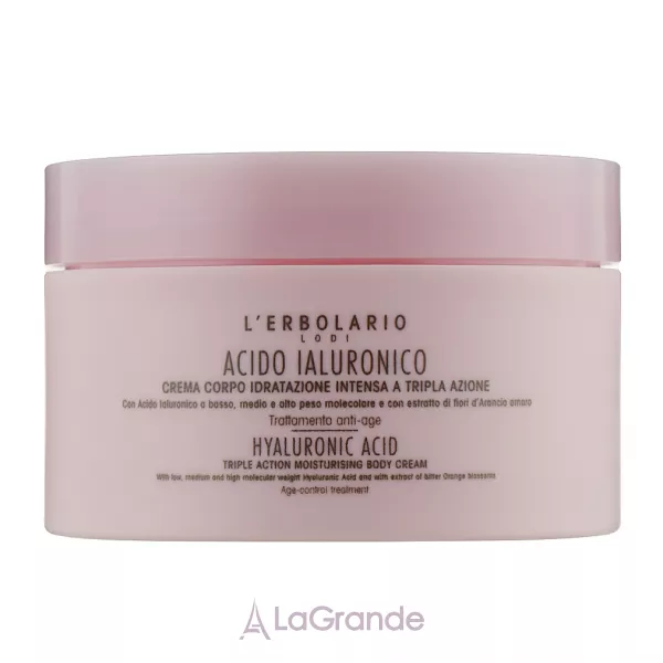L'Erbolario Hyaluronic Acid Triple Action Moisturising Body Cream ����������� ���� ��� ���� � ������������ ��������