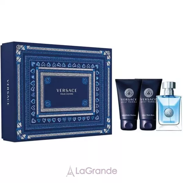 Versace Pour Homme ����� (��������� ���� 50 �� + ������� ����� ������ 50 �� + �������/���� 50 ��)