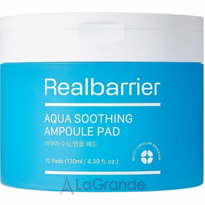 Real Barrier Aqua Soothing Ampoule Pad  -   