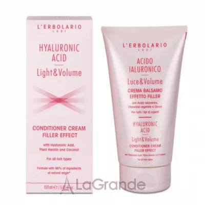 L'Erbolario Hyaluronic Acid Light&Volume Conditioner Cream Filler Effect --        