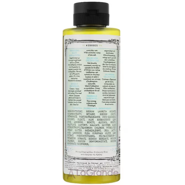 Korres Pure Greek Olive Shower Gel Sea Salt ���� ��� ���� 
