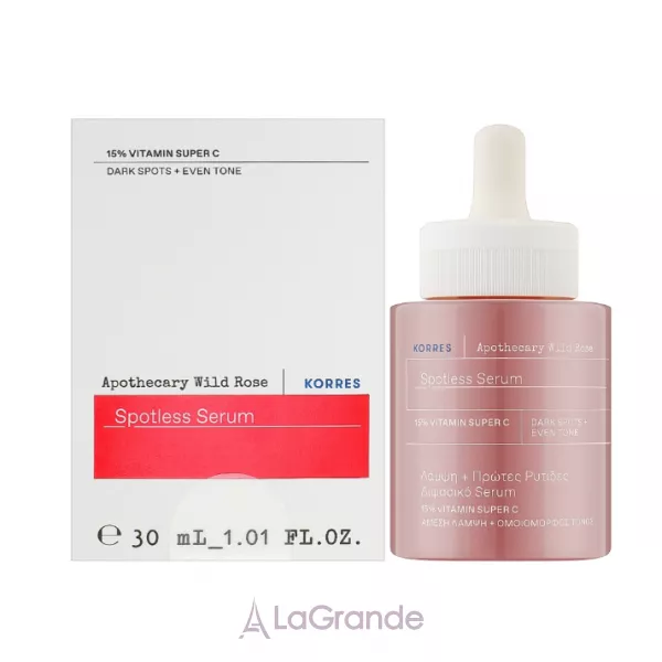 Korres Apothecary Wild Rose Spotless Serum 15% Vitamin Super C ���������� ��������� ��� ����