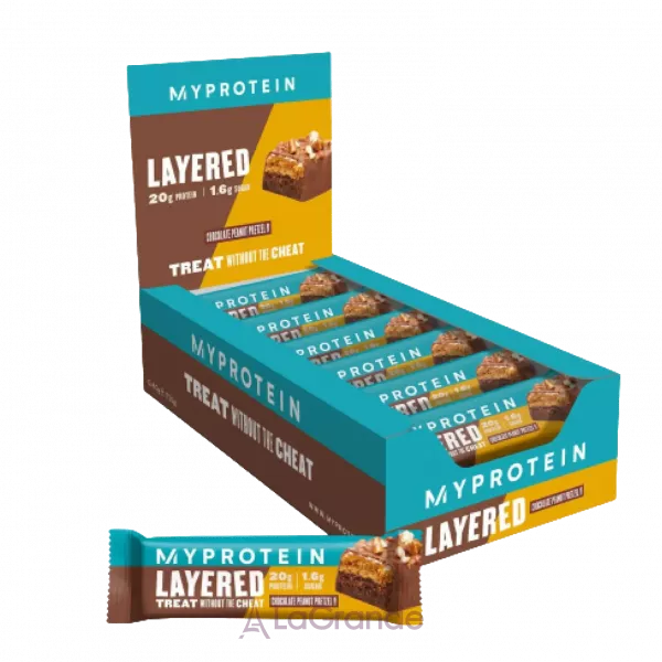 Myprotein Layered Bar Chocolate Peanut Pretzel ����������� �������� 