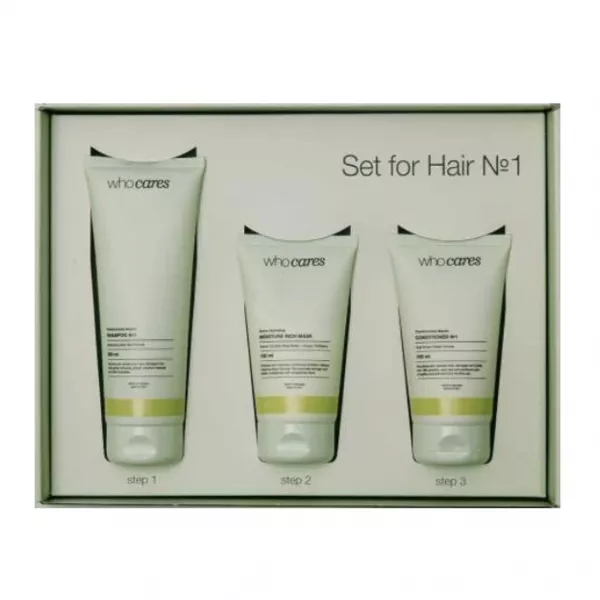 Who Cares Set For Hair �1 ���� (shm/200ml + h/cond/100ml + h/mask/100ml)