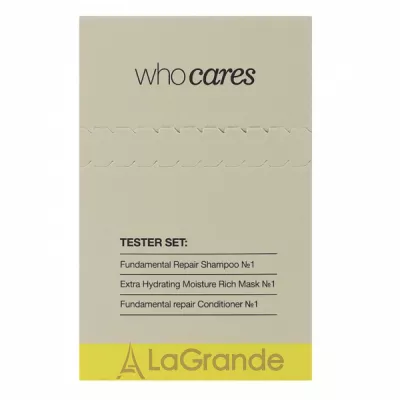 Who Cares Tester Set  (shm/3x10ml + h/cond/3x10ml + h/mask/3x10ml)