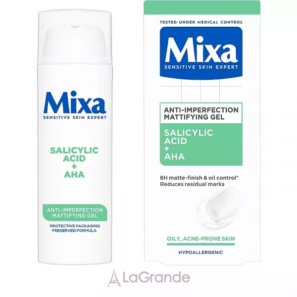 Mixa Sensitive Skin Expert Anti-Imperfection Mattyfing Gel ����������� ���� � ���������� �������� �� AHA ����� ������� ����