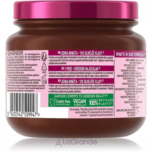 Garnier Botanic Therapy Hair Remedy Castor Oil And Almond Anti Hair Fall Mask ����������� ����� ��� ��������, ��������� �� �������� ������� 
