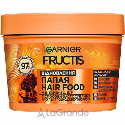 Garnier Fructis Hair Food Papaya Mask  3  1 