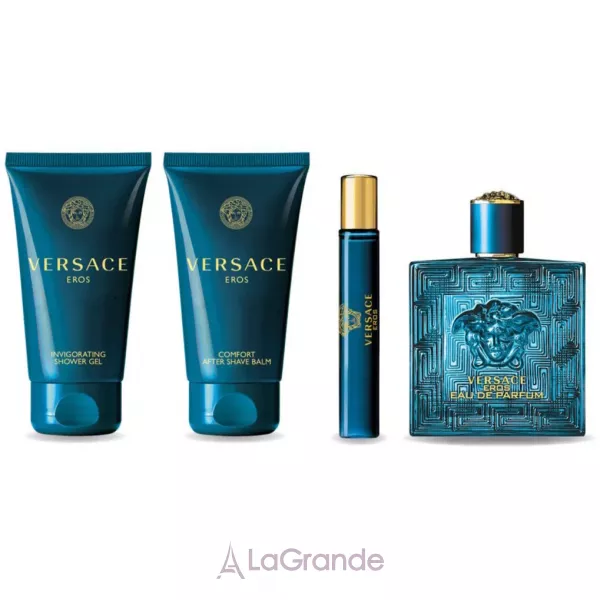 Versace Eros Eau De Parfum ���� (����������� ���� 100 �� + ����������� ���� 10 �� + ���� ��� ���� 75 �� + ������� ���� ������ 75 ��)