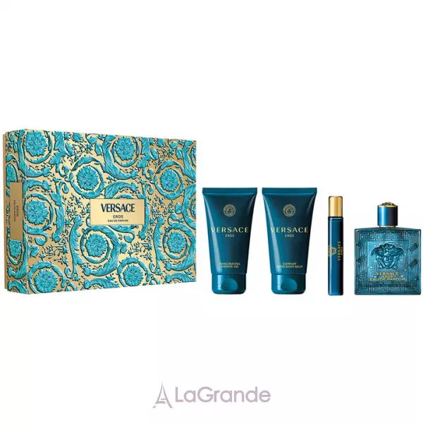 Versace Eros Eau De Parfum ���� (����������� ���� 100 �� + ����������� ���� 10 �� + ���� ��� ���� 75 �� + ������� ���� ������ 75 ��)