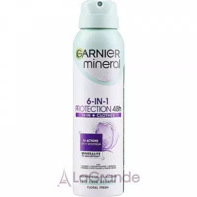 Garnier Mineral 6-in-1 Protection Floral Fresh Anti-Perspirant - 