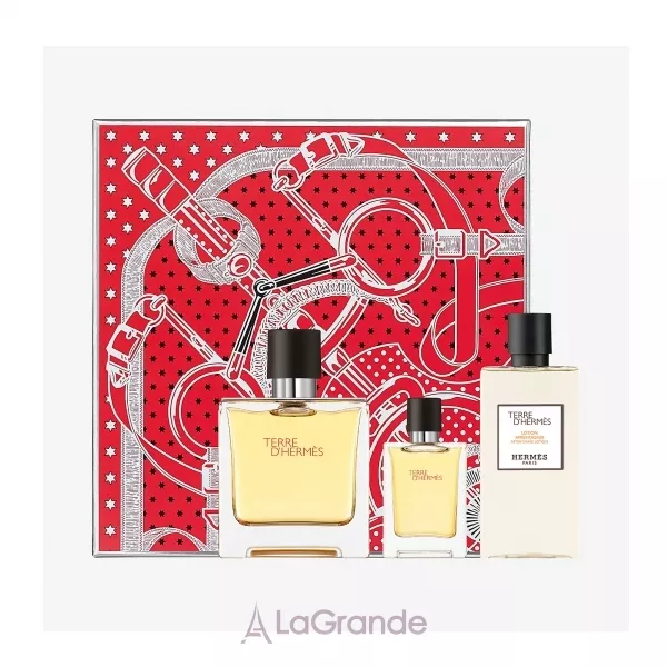 Hermes Terre D`Hermes Parfum ����� (��������������� ���� 75 �� + ��������� 12,5 �� + ������� ����� ������ 40 ��)