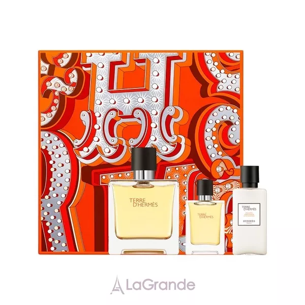 Hermes Terre D`Hermes Parfum ����� (��������������� ���� 75 �� + ��������� 12,5 �� + ������� ����� ������ 40 ��)