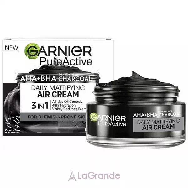 Garnier Pure Active Daily Mattifying Air Cream �������������� ������ ���� � AHA-BHA-��������� �� �������, ��� ������� �������� ��� �������