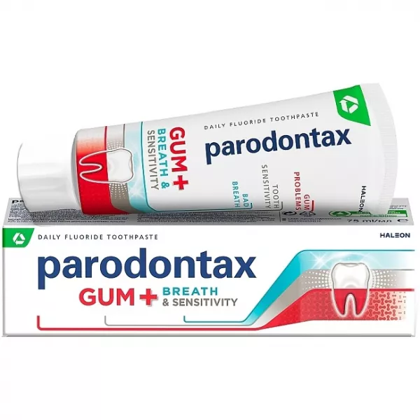 Parodontax Gums + Breath & Sensitive Teeth ����� ����� ������� ���� + ����� ����� + ��������� ����