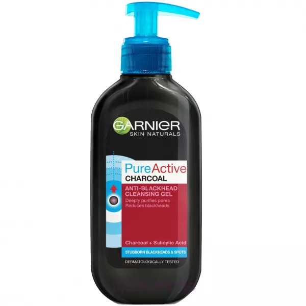 Garnier Pure Active Charcoal Cleansing Gel ������-��������� ���� ��� �������� � ������������� �����, ����������� ���������� ����