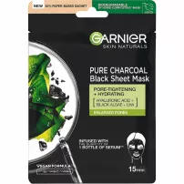 Garnier Skin Naturals Pure Charcoal Black Sheet Mask ������ �������� ����� "��������� �����" ��� ���� � ������������ ������