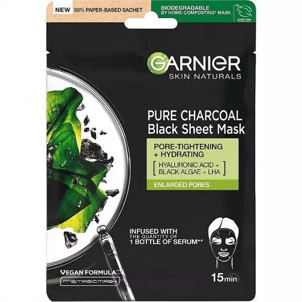 Garnier Skin Naturals Pure Charcoal Black Sheet Mask ����� �������� ����� 