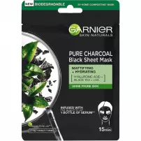 Garnier Skin Naturals Pure Charcoal Black Sheet Mask ������ �������� ����� "��������� �����" ��� ������ ����