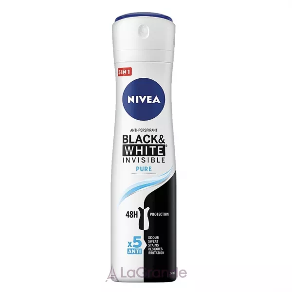 Nivea Black & White Invisible Pure Anti-Perspirant ��������������-����� 
