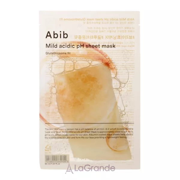 Abib Mild Acidic Ph Sheet Mask Glutathiosome Fit ������������� �� ������������ �������� ����� ��� �������