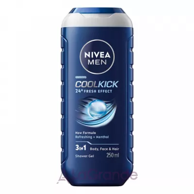 NIVEA MEN ool Kick 3in1 Shower Gel    31 