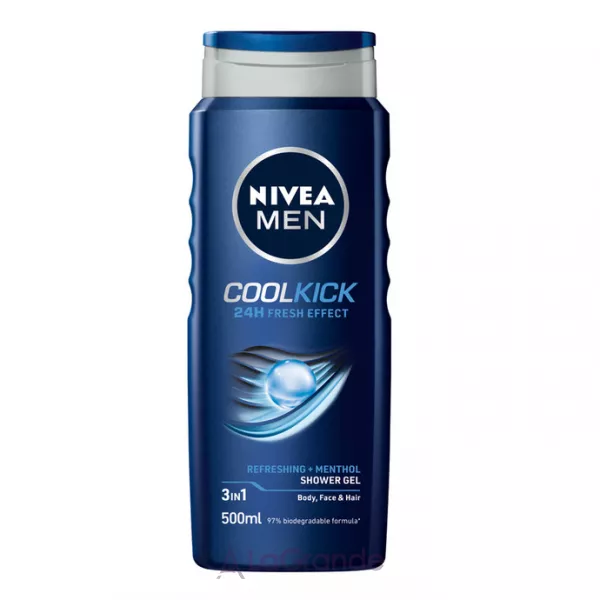 NIVEA MEN �ool Kick 3in1 Shower Gel ���� ��� ���� 3�1 