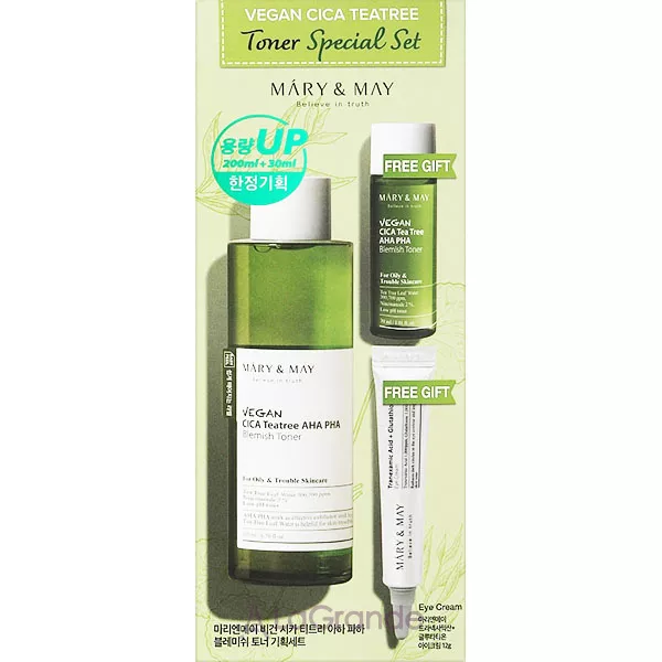 Mary & May Vegan CICA Teatree Toner Special Set ����� ��� ���� � ���������� �������� � ������� ������
