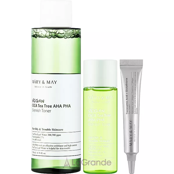 Mary & May Vegan CICA Teatree Toner Special Set ����� ��� ���� � ���������� �������� � ������� ������