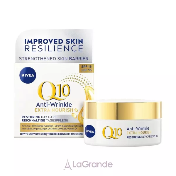 NIVEA Q10 Extra Nourish Anti-Wrinkle Restoring Day Care SPF 15 ����������������� ������� ���� 