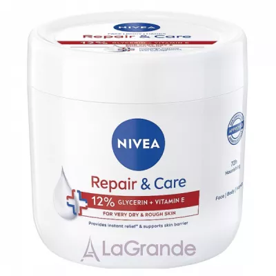 NIVEA Repair & Care 12% Glycerin + Vitamin E Cream   ,    