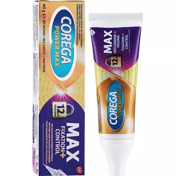 Corega Power Max Fixation + Control ���� ��� �������� ������ ������� �������� + ����������, ��� �����