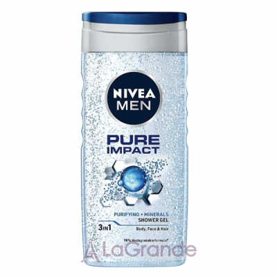 NIVEA MEN Pure Impact 3in1 Shower Gel    31  ,   