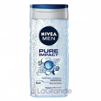 NIVEA MEN Pure Impact 3in1 Shower Gel    31  ,   