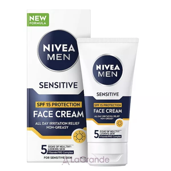 NIVEA MEN Sensitive Face Cream SPF15 ������� ���� ��� ����� �� �������������� ����� ����