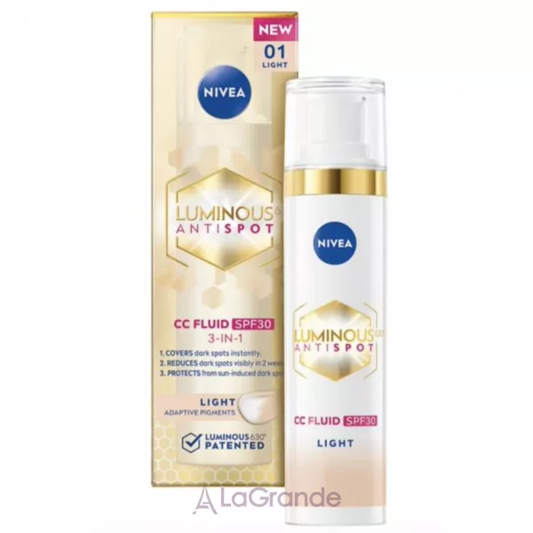 NIVEA Luminous 630 Antispot CC Fluid SPF 30 ����������� ����� 3�1