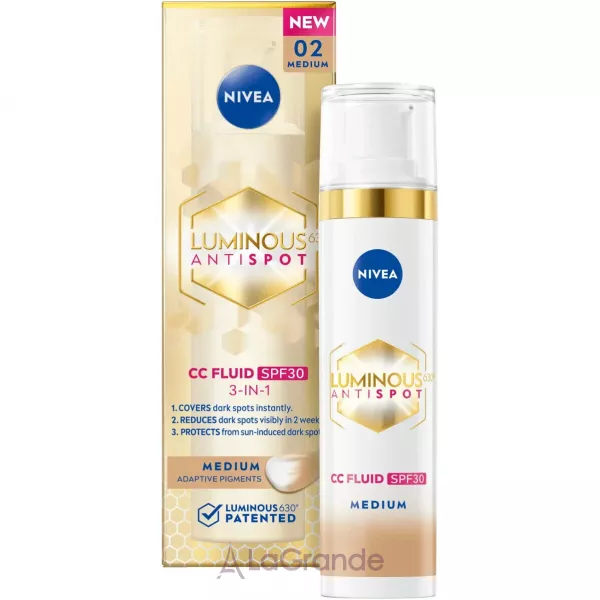 NIVEA Luminous 630 Antispot CC Fluid SPF 30 ����������� ����� 3�1