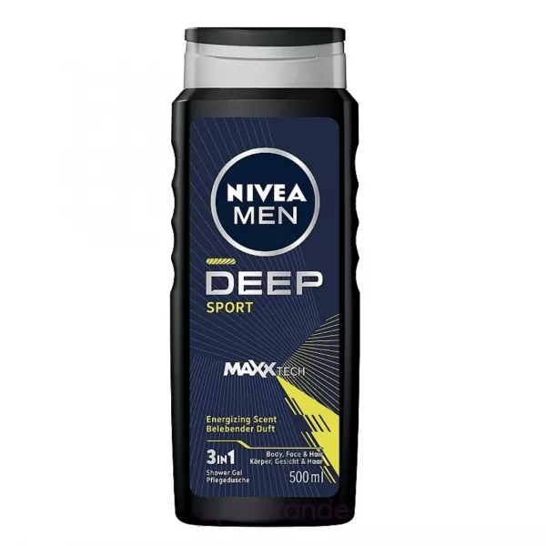 Nivea Men Deep Sport MAXXTECH Shower Gel ���� ��� ���� 3�1 ��� ����, ���� � �����